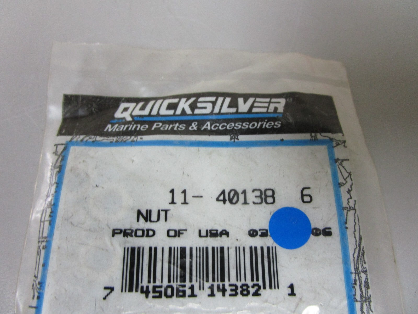 *NEW OEM* (LOT OF 5) 0810 Mercury Quicksilver Nut 11-40138 6