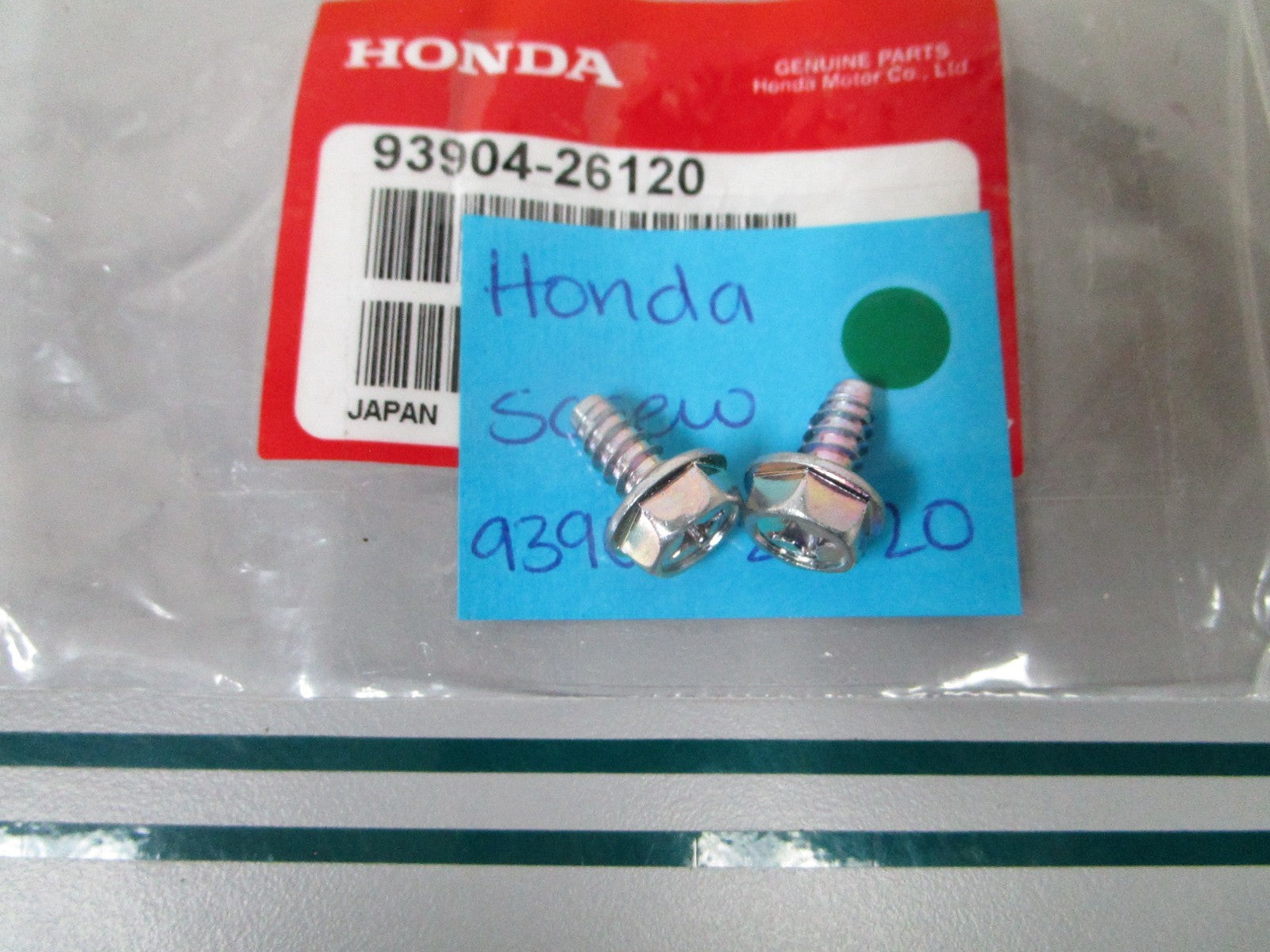 NEW OEM (LOT OF 2) 93904-26120 Honda Screw 0810