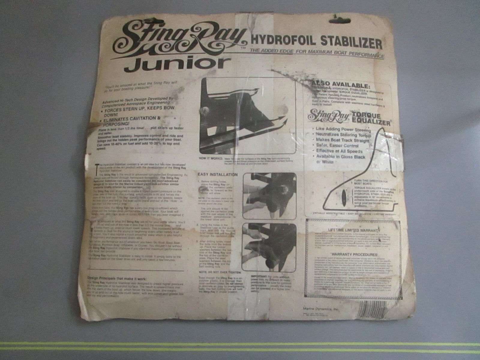 *NEW* 0820 Sting Ray Junior Hydrofoil Stabilizer For 1½ to 25HP