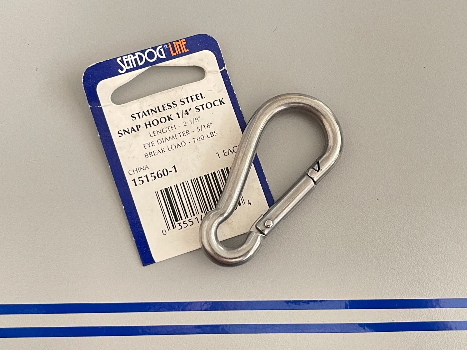 *NEW* 0810 Sea-Dog Stainless Steel Snap Hook 1/4" Stock 151560-1