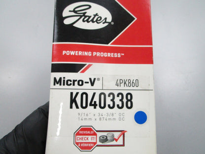 NEW K040338 Gates Micro-V Serpentine Belt 0810