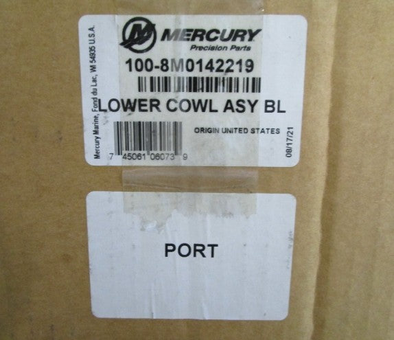 *NEW OEM* 0720 Mercury V8 Racing & Pro XS Port Lower Cowl Cover Ay 100-8M0142219