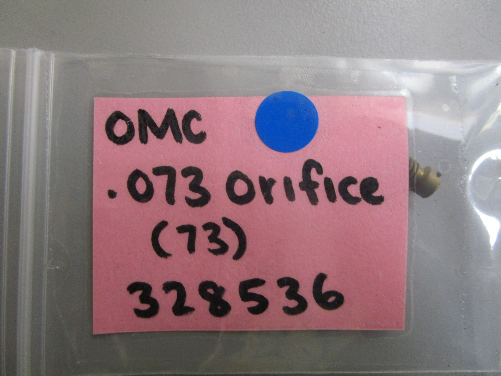 *NEW OEM* 0810 OMC Johnson Evinrude .073 Orifice (73) 328536 0328536