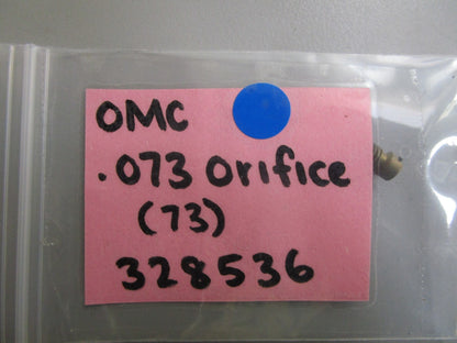 *NEW OEM* 0810 OMC Johnson Evinrude .073 Orifice (73) 328536 0328536