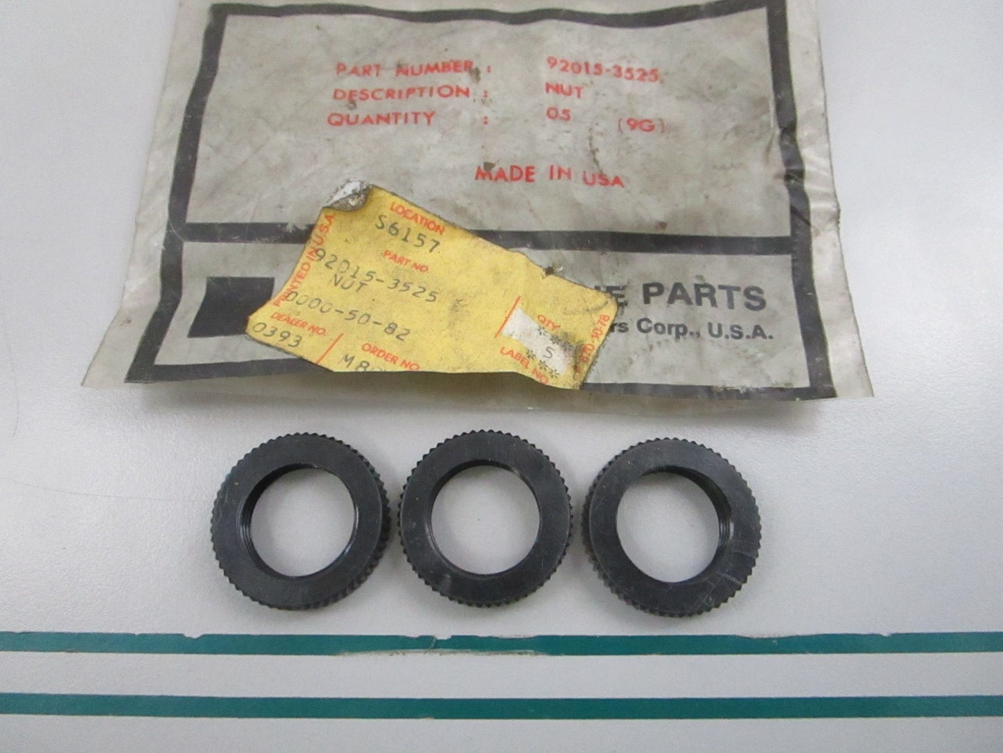 NEW OEM (LOT OF 3) 92015-3525 Kawasaki Nut 0810