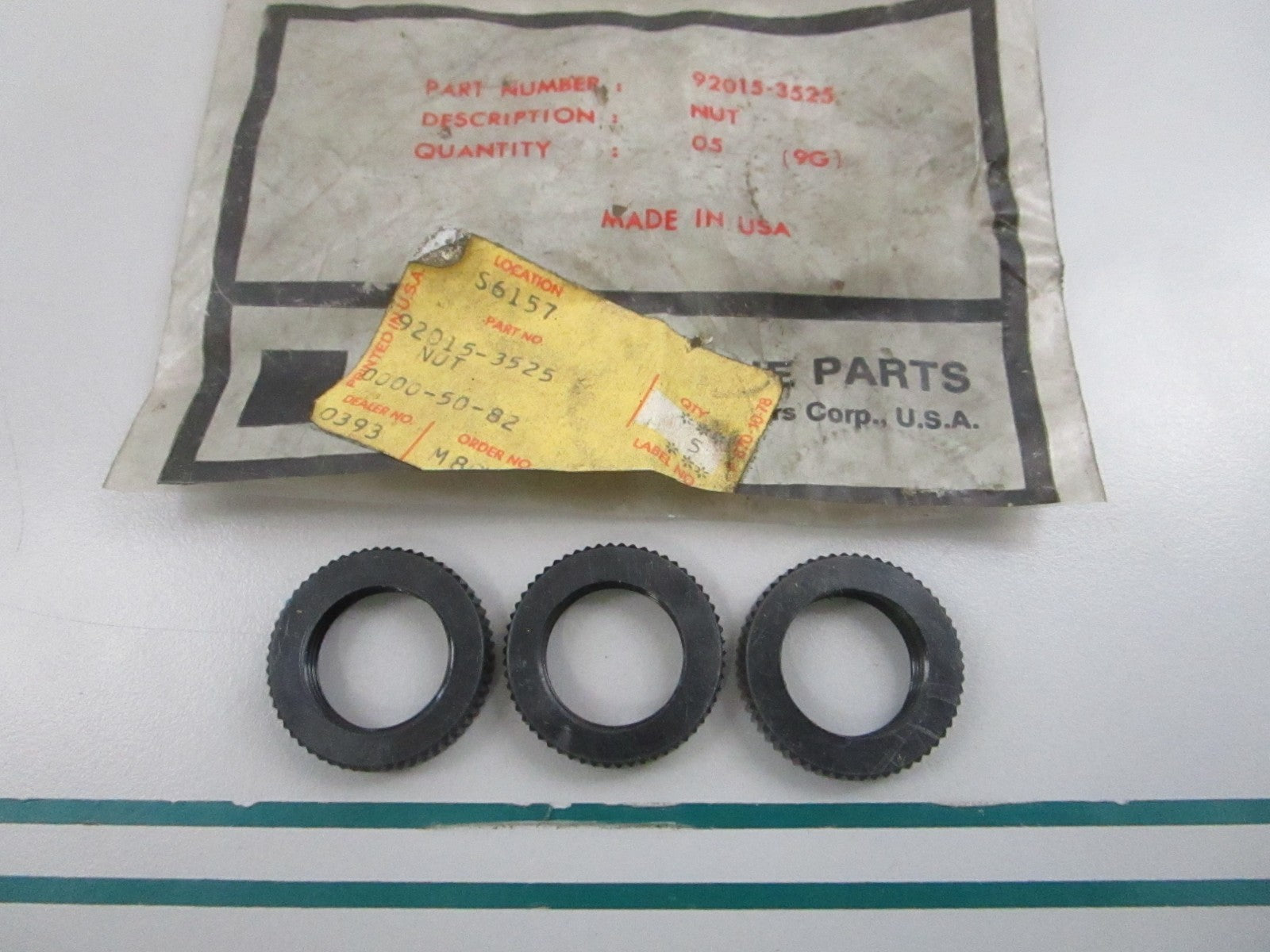 NEW OEM (LOT OF 3) 92015-3525 Kawasaki Nut 0810