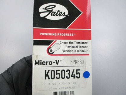 NEW K050345 Gates Micro-V Serpentine Belt 0810