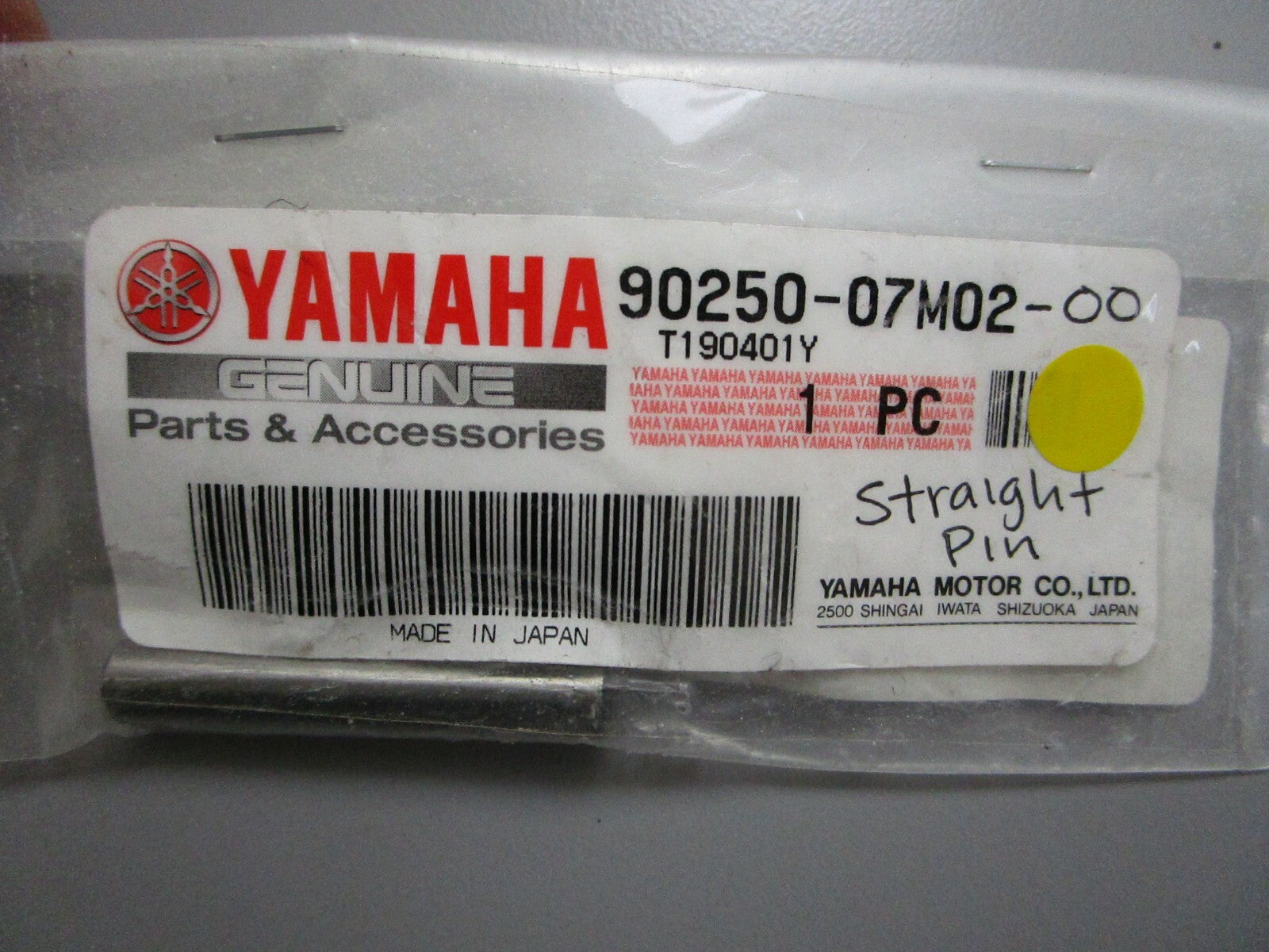 *NEW OEM* 0810 Yamaha Straight Pin 90250-07M02-00