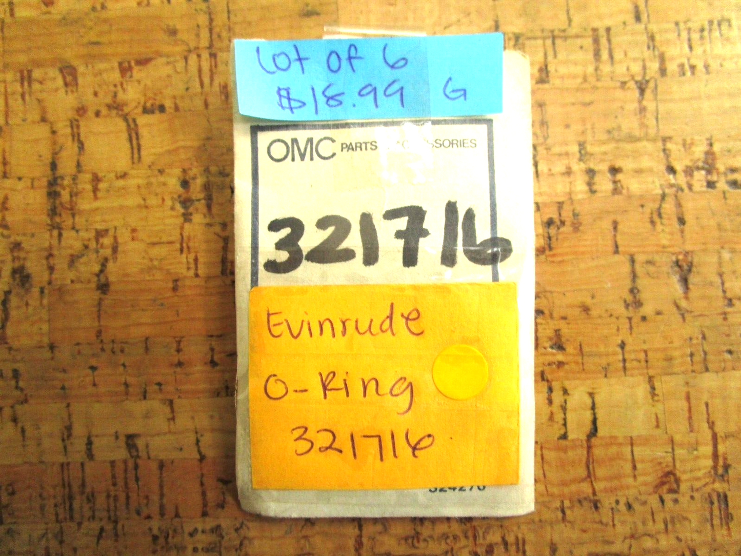 *NEW OEM* (LOT OF 6) 0750 OMC Johnson Evinrude O-RING 321716 0321716