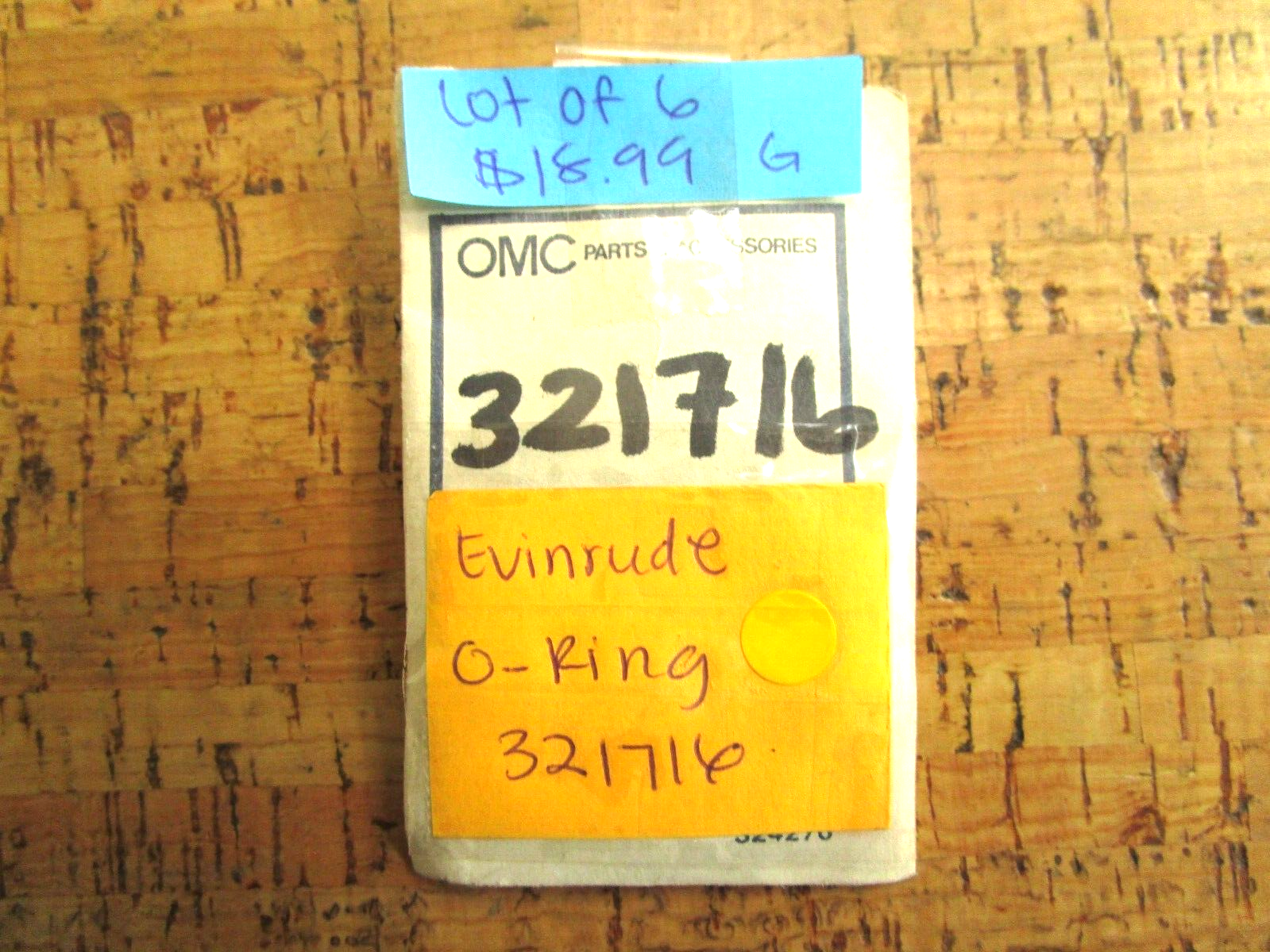*NEW OEM* (LOT OF 6) 0750 OMC Johnson Evinrude O-RING 321716 0321716