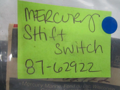 NEW OEM 87-62922 Mercury Quicksilver Shift Switch 0810
