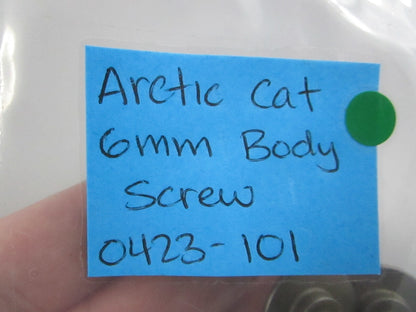 NEW OEM (LOT OF 2) 0423-101 Arctic Cat 6mm Body Screw 0810