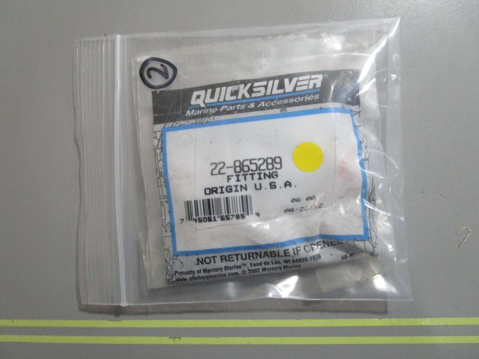 *NEW OEM* 0810 Mercury Quicksilver Fitting 22-865289