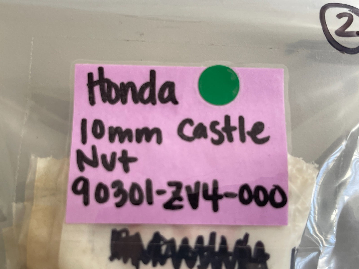 NEW OEM 90301-ZV4-000 Honda 10mm Castle Nut 0810