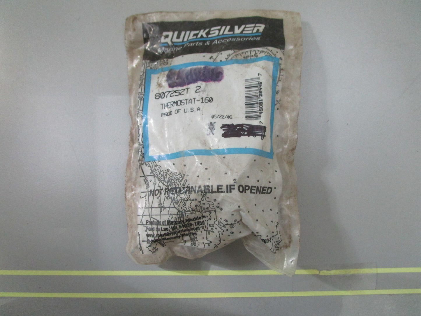 *NEW OEM* 0810 Mercury Quicksilver 160F Thermostat 807252T2
