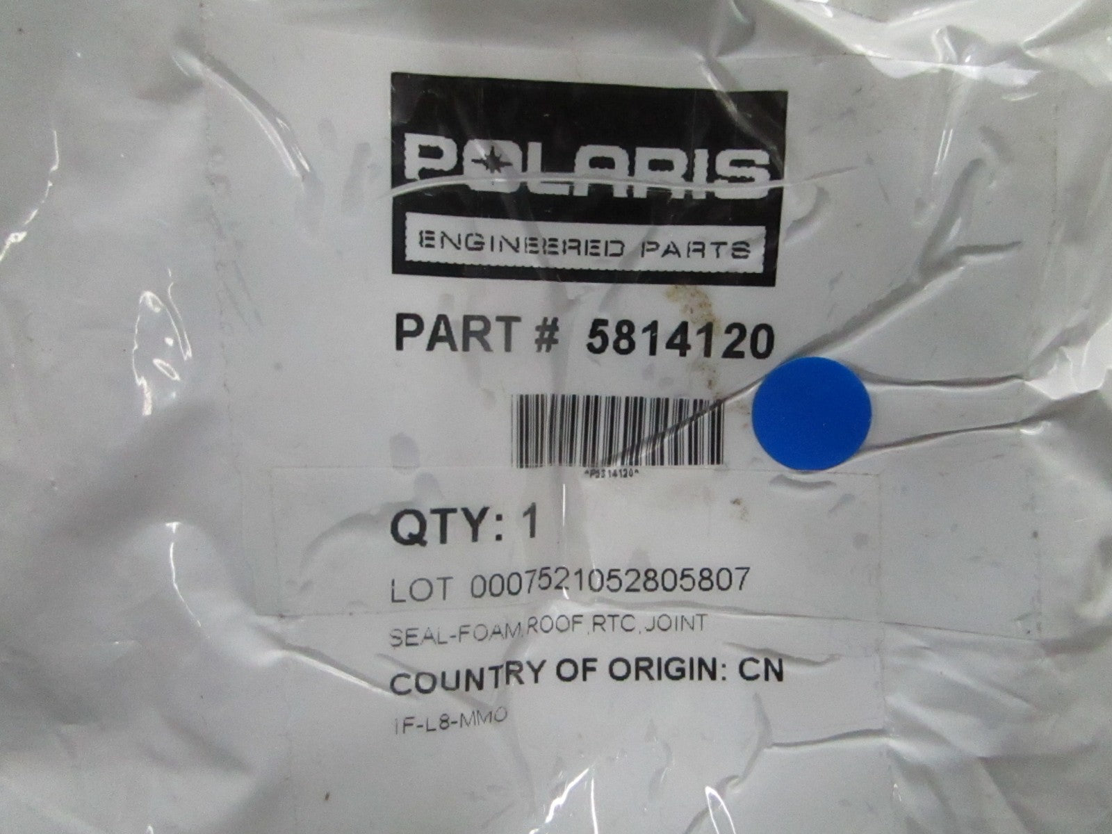 *NEW OEM* 0810 Polaris Foam Rood RTC Joint Seal 5841420