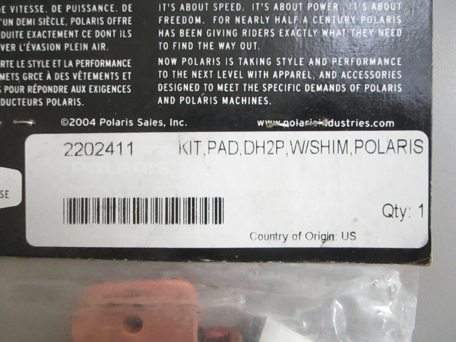 *NEW* 0820 Polaris Brake Pads 2202411