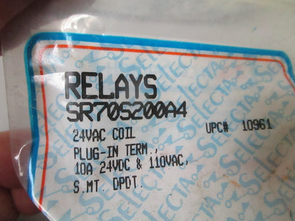 *NEW* 0810 Selecta Switch General Purpose Relay 24VAC Coil SR70S200A4