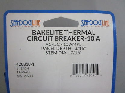 *NEW OEM* (LOT OF 2) 0820 SeaDog 10AMP Bakelite Thermal Circuit Breaker 420810-1