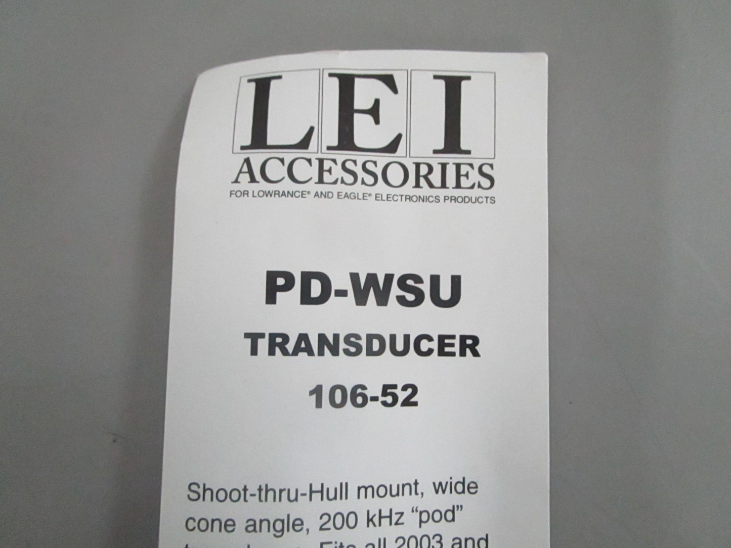 *NEW OEM* 0820 Lowrance LEI Transducer 106-52 PD-WSU