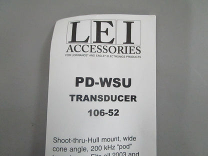 *NEW OEM* 0820 Lowrance LEI Transducer 106-52 PD-WSU