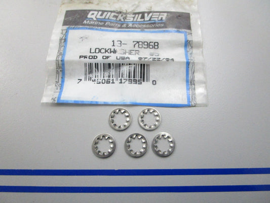NEW OEM (LOT OF 5) 13-78968 Mercury Quicksilver Lockwasher 0810