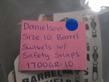 *NEW* 0770 Danielson Size 10 Barrel Swivels W/ Safety Shaps 1700GR-10