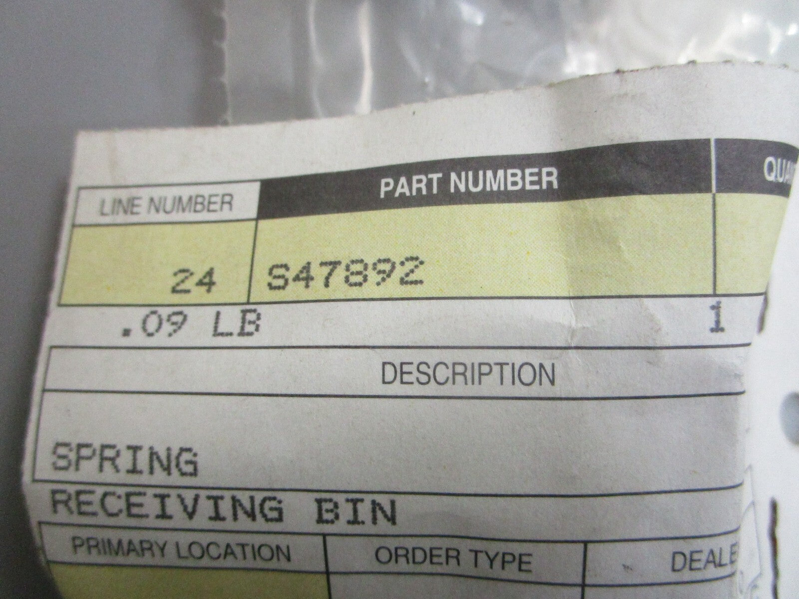 *NEW OEM* 0820 Case IH Spring S47892