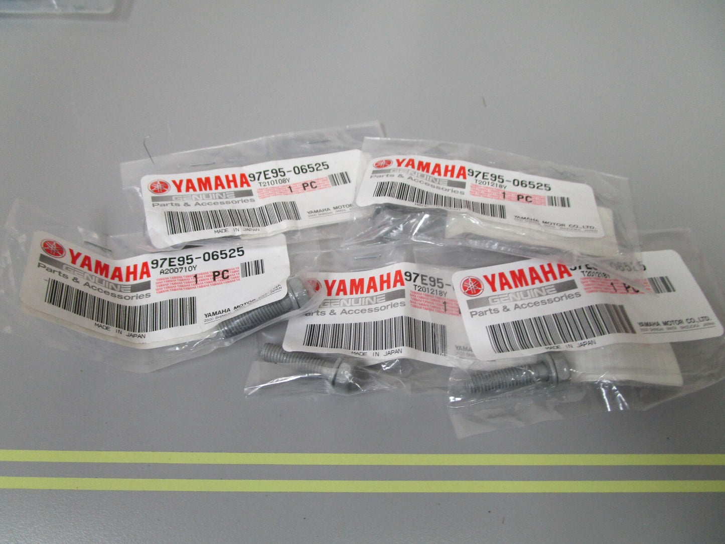 *NEW OEM* (LOT OF 5) 0810 Yamaha Hexagon w/ Deep Recess Bolt 97E95-06525-00