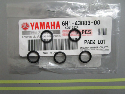 *NEW OEM* (LOT OF 5) 0810 Yamaha O-Ring 6H1-43883-00-00
