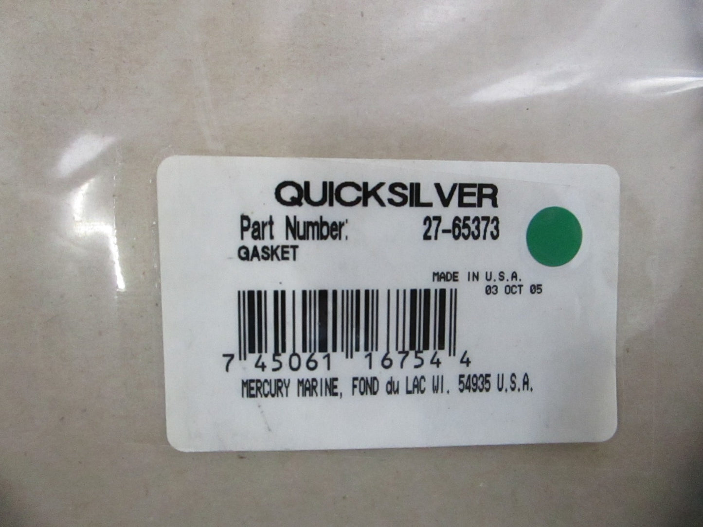 NEW OEM 27-65373 Mercury Quicksilver Gasket 0810