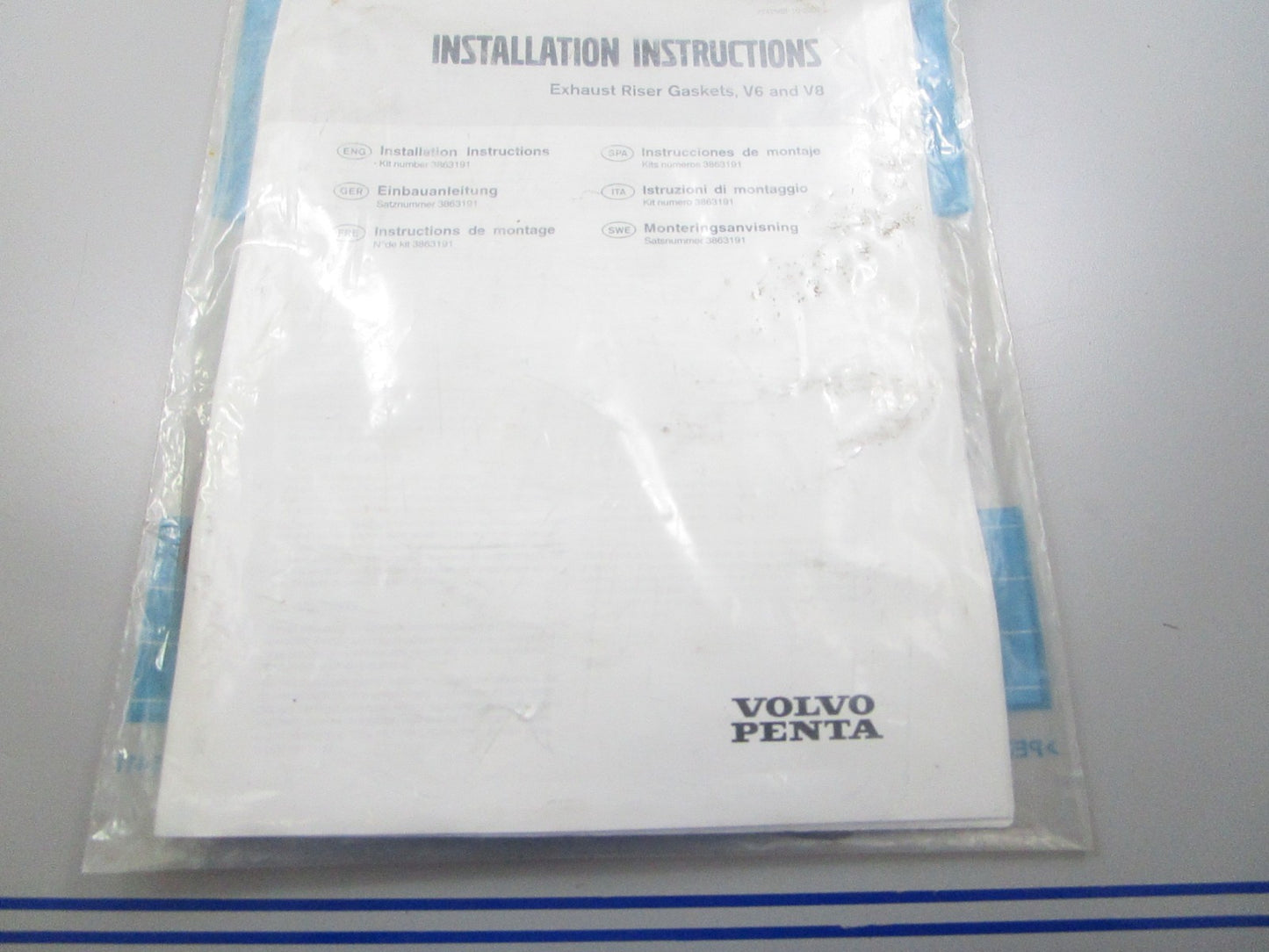 *NEW OEM* 0810 Volvo Penta Gasket Kit 3863191
