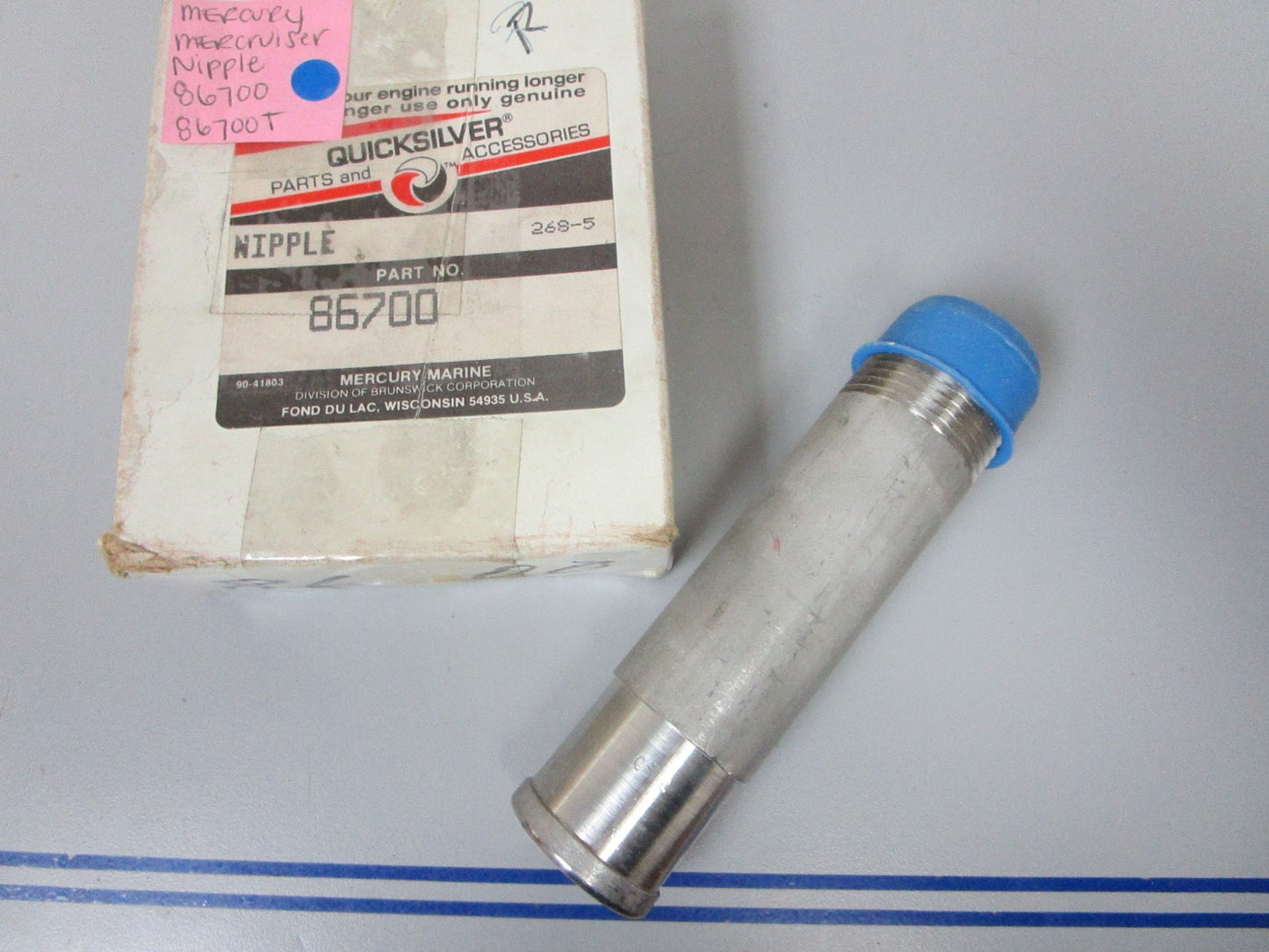 NEW OEM 86700 86700T Mercury Quicksilver Nipple 0720