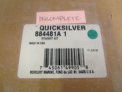 NEW OEM 884481A1 Mercury Quicksilver Bracket Kit 0820