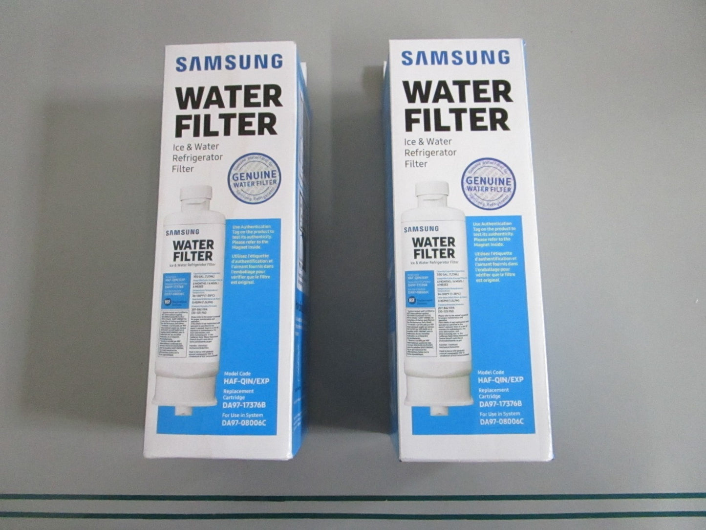 Samsung NEW OEM Refrigerator Water Filter LOT OF 2 DA97-17376B HAF-QIN/EXP 0820
