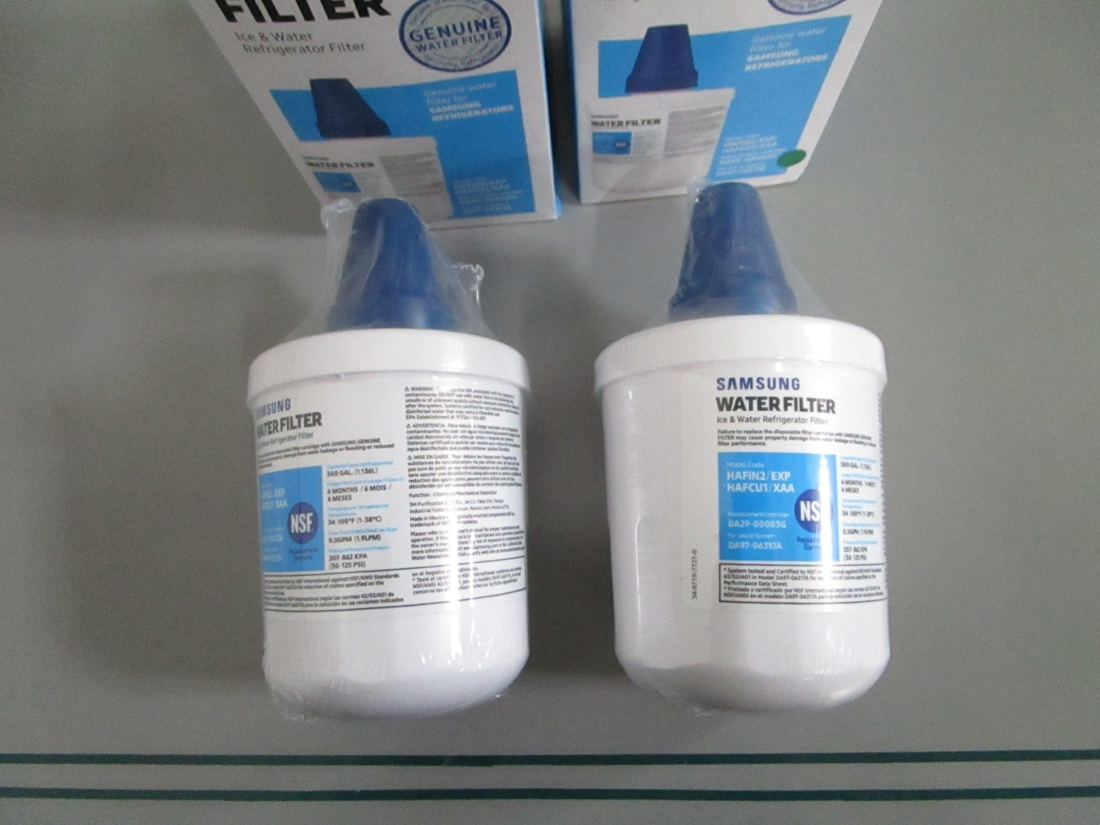 Samsung NEW OEM DA29-00003G HAF-CU1 Refrigerator Water Filter Lot of 2 0820