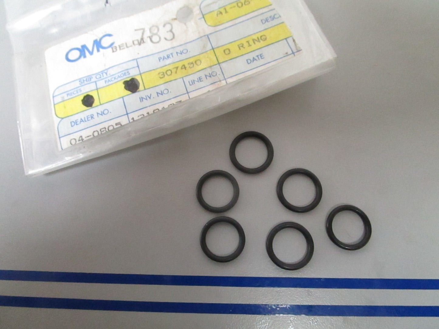 NEW OEM (LOT OF 6) 307450 0307450 OMC Johnson Evinrude O-Ring 0810