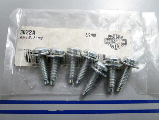 *NEW OEM* (LOT OF 7) 0810 Harley Davidson Sems Screw 3022A