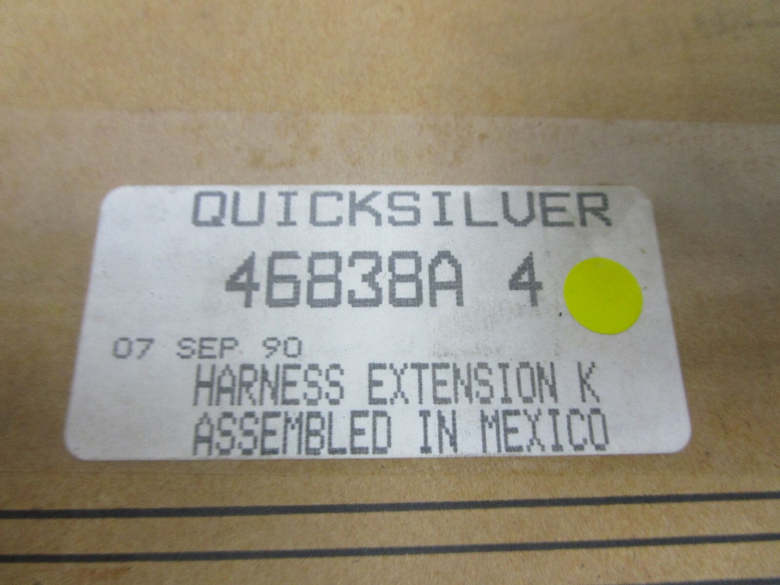*NEW OEM* 0810 Mercury Quicksilver Harness Extension 46838A4