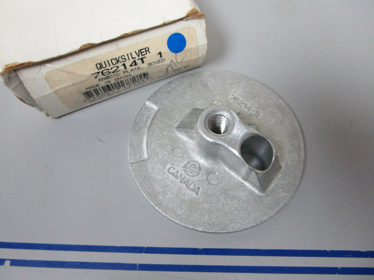 *NEW OEM* 0820 Mercury Quicksilver Boxed Anodic Plate 76214T1