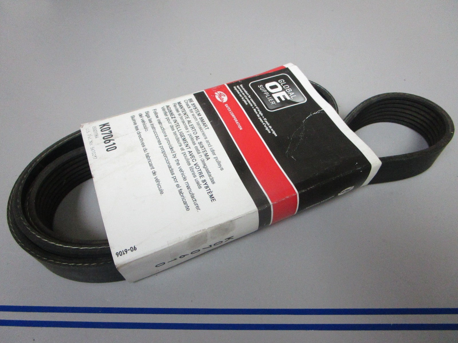 NEW K070610 Gates Micro-V 15/16" x 61 ⅝" Serpentine Belt 0720