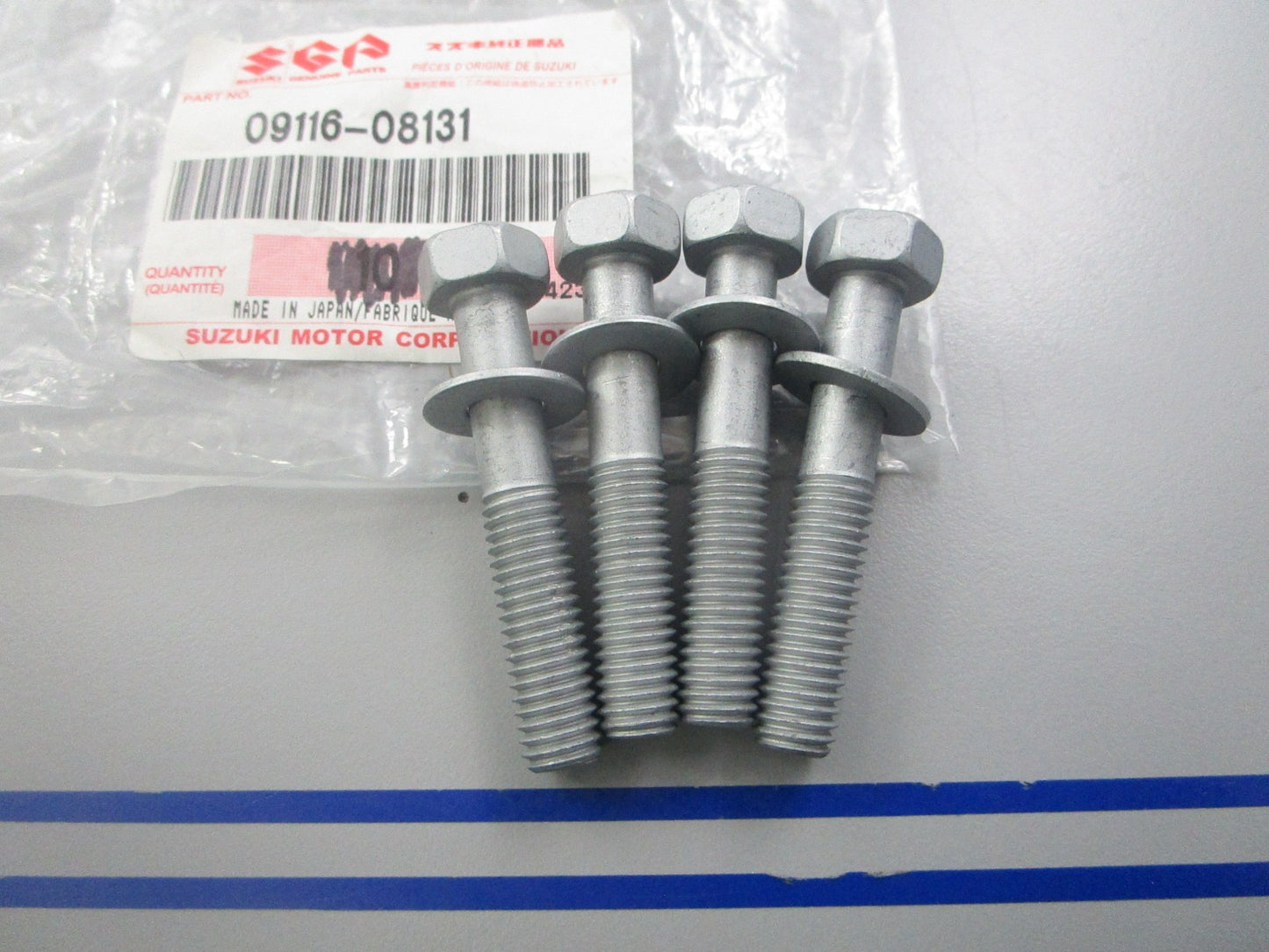 *NEW OEM* (LOT OF 4) 0810 Suzuki Bolt Screw 09116-08131