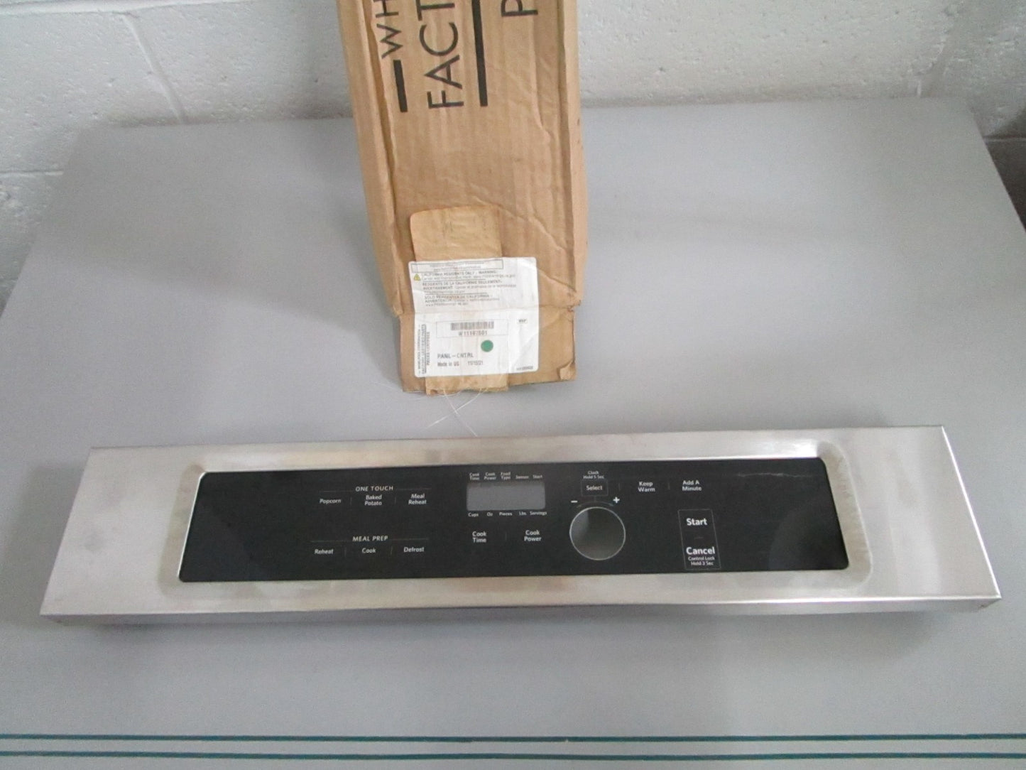 Whirlpool NEW OEM Microwave Control Panel W11197501 NOS Stainless 0820