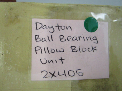 NEW 2X405 Dayton Ball Bearing Pillow Block Unit 0810