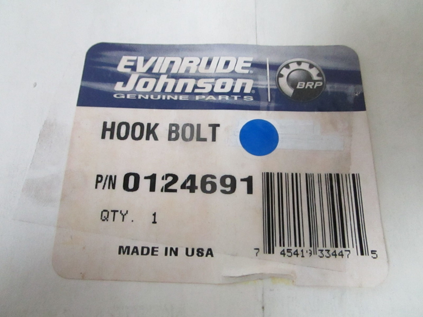 *NEW OEM* 0720 OMC Johnson Evinrude Hook Bolt 124691 0124691