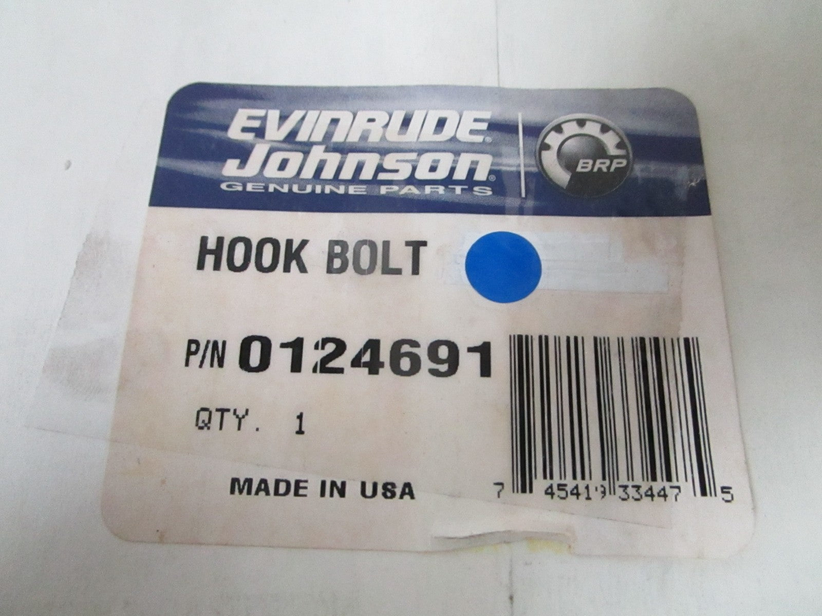 *NEW OEM* 0720 OMC Johnson Evinrude Hook Bolt 124691 0124691