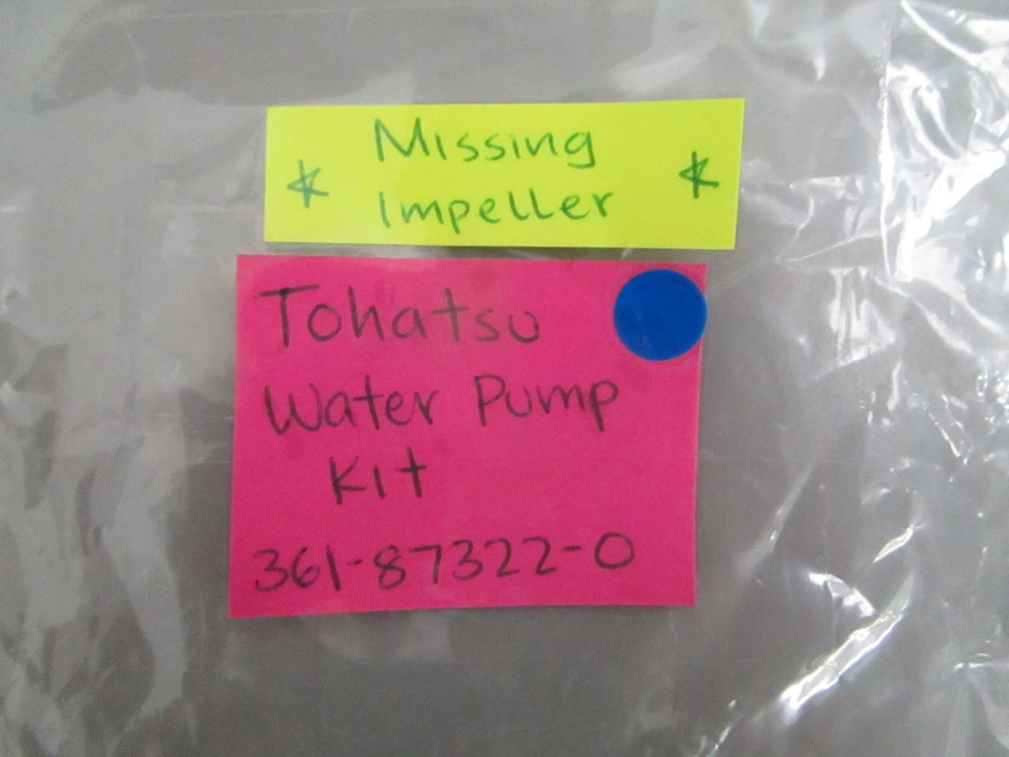 *NEW OEM* 0820 Tohatsu Water Pump Kit 361-87322-0