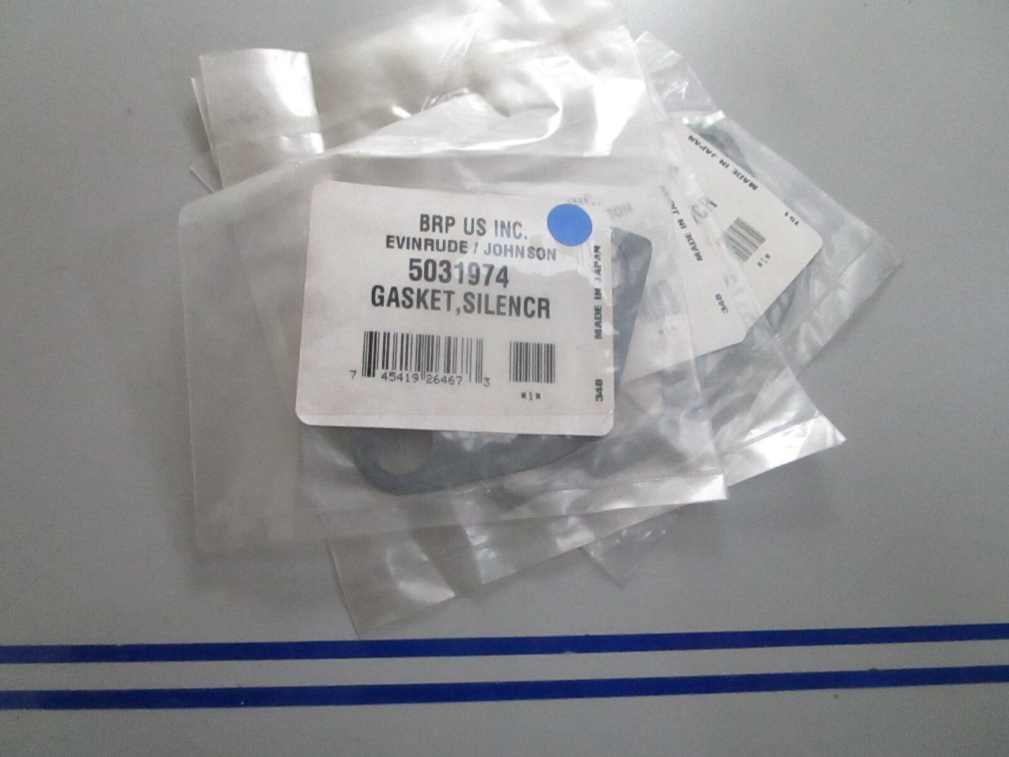 *NEW OEM* (LOT OF 3) 0810 OMC Johnson Evinrude Silencer Gasket 5031974