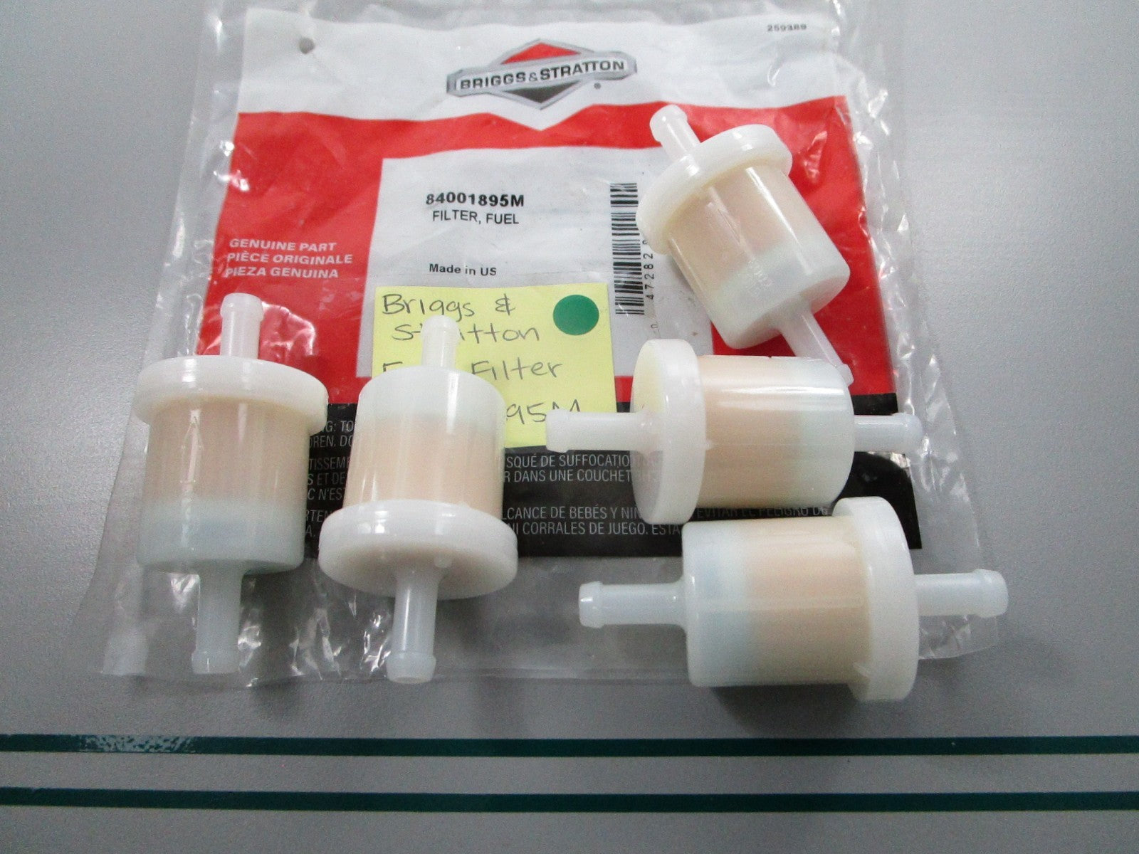 NEW OEM (LOT OF 5) 84001895M Briggs & Stratton Fuel Filter 0810