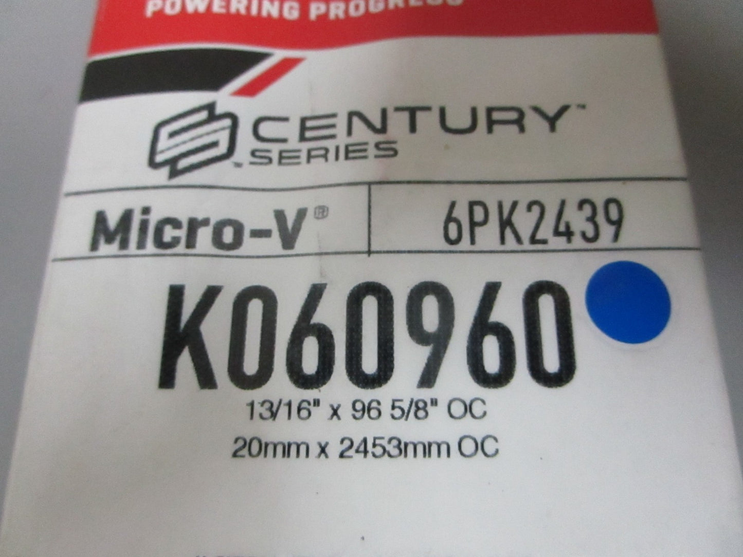 NEW K060960 Gates Micro-V 13/16" x 96 ⅝" Serpentine Belt 0720